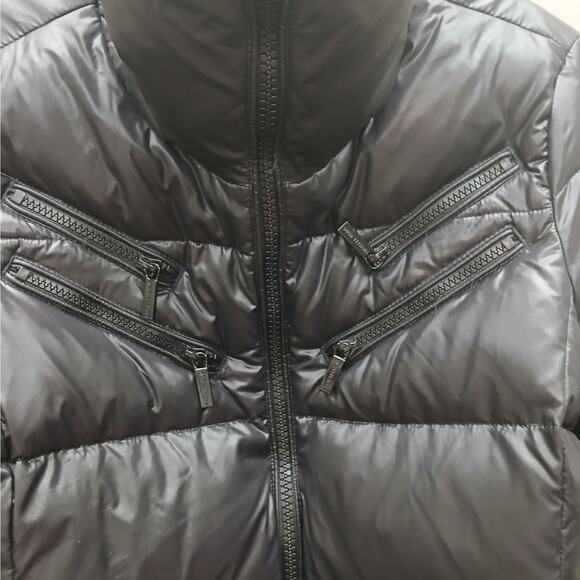 Michael Kors Full Zip High Neck Quilted Puffer Jacket Black w/black hardware Med - Picture 9 of 10